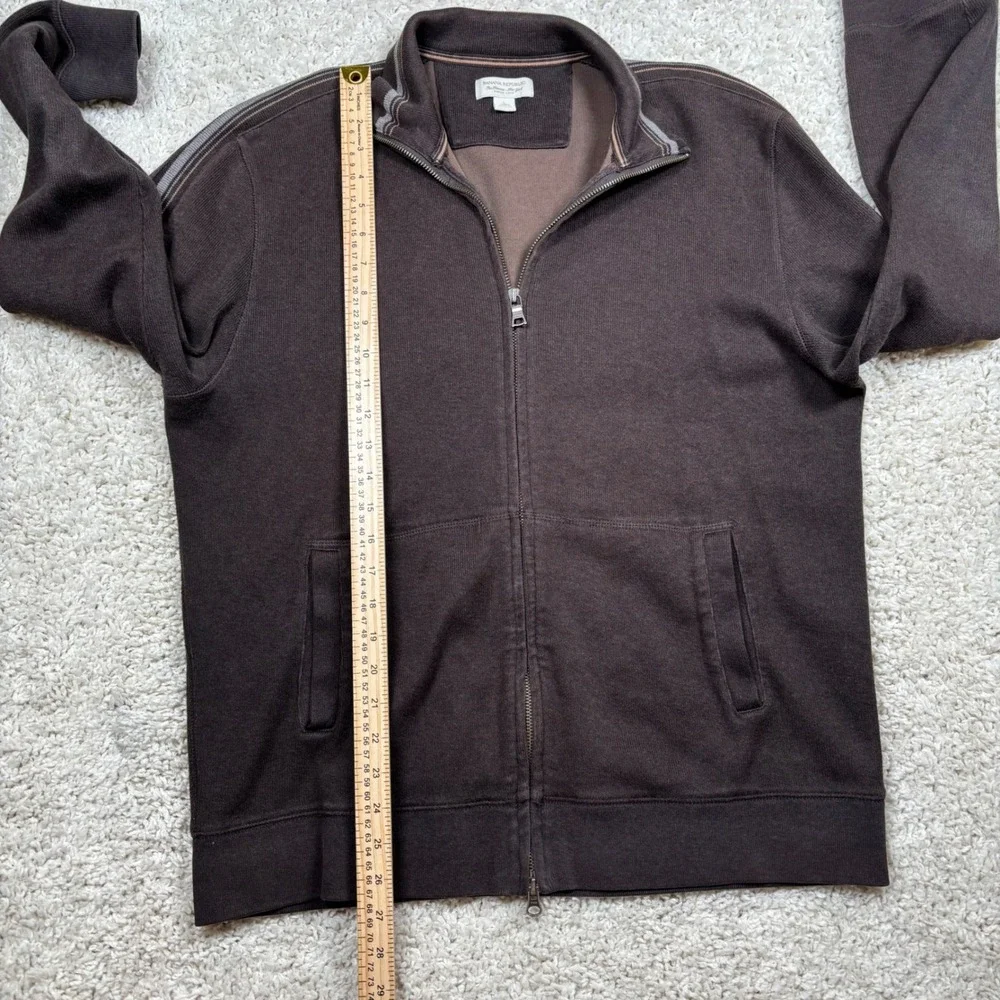 Banana‎ Republic Men's Zip Up Track Jacket Full Zip Brown Size L